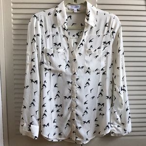 Express Portofino shirt - Swallow bird print